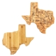 a texas u.s. destination bamboo cutting and serving boards