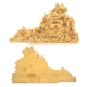 aerial view a virginia u.s. destination bamboo cutting and serving boards, image 1 of 2