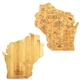 a wisconsin u.s. destination bamboo cutting and serving boards