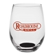 aerial view a black santa rosa 9 oz libbey stemless wine glasses, image 1 of 2