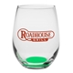 aerial view a green santa rosa 9 oz libbey stemless wine glasses, image 1 of 2