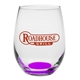 aerial view a purple santa rosa 9 oz libbey stemless wine glasses, image 1 of 2