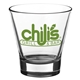 aerial view a black cosmo 11.5 oz stemless martini glass, image 1 of 2