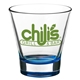 aerial view a blue cosmo 11.5 oz stemless martini glass, image 1 of 2