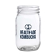 aerial view a clear pickled 16 oz mason jars drinking glass, image 1 of 2