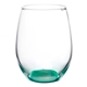 a green liquid lunch 15 oz stemless wine glasses