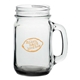 aerial view a black 16 oz mason jars with handles, image 1 of 2