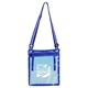aerial view a blue seattle clear crossbody bag, image 1 of 2
