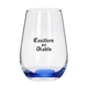 aerial view a blue tipsy 16 oz vaso silicia stemless wine glass, image 1 of 2