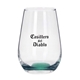 aerial view a green tipsy 16 oz vaso silicia stemless wine glass, image 1 of 2