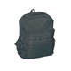a black dual zippered front pocket backpack