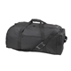 aerial view a black deluxe duffel backpack, image 1 of 2