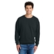 aerial view a black comfort colors(r) lightweight crewneck sweatshirt, image 1 of 5