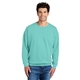aerial view a chalky mint comfort colors(r) lightweight crewneck sweatshirt, image 1 of 5