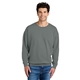 aerial view a grey comfort colors(r) lightweight crewneck sweatshirt, image 1 of 5