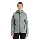 aerial view a dark grey heather nike womens tech fleece full - zip hoodie, image 1 of 5