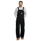 aerial view a black carhartt(r) tall firm duck insulated bib overalls, image 1 of 5