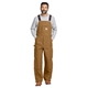 aerial view a carhartt brown carhartt(r) tall firm duck insulated bib overalls, image 1 of 5