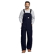 aerial view a dark navy carhartt(r) tall firm duck insulated bib overalls, image 1 of 5