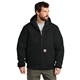 aerial view a black carhartt (r) tall quilted - flannel - lined duck active jac, image 1 of 5