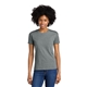 aerial view a dark heather gray next level apparel(r) womens cvc relaxed tee, image 1 of 4