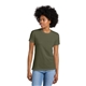 aerial view a military green next level apparel(r) womens cvc relaxed tee, image 1 of 5