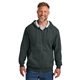 aerial view a charcoal heather cornerstone(r) tough fleece full - zip hoodie, image 1 of 5