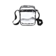 aerial view a clear/ black port authority(r) clear crossbody bag, image 1 of 4