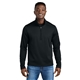 aerial view a black eddie bauer(r) smooth mid layer fleece 1/2- zip, image 1 of 5
