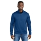 aerial view a cobalt blue eddie bauer(r) smooth mid layer fleece 1/2- zip, image 1 of 5