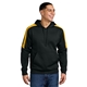 aerial view a black/ gold sport - tek(r) sport - wick(r) fleece united pullover hoodie, image 1 of 5
