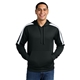 aerial view a black/ white sport - tek(r) sport - wick(r) fleece united pullover hoodie, image 1 of 4