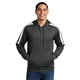 aerial view a iron grey/ white sport - tek(r) sport - wick(r) fleece united pullover hoodie, image 1 of 5