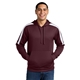 aerial view a maroon/ white sport - tek(r) sport - wick(r) fleece united pullover hoodie, image 1 of 5