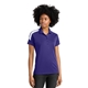 aerial view a purple/ white sport - tek(r) womens competitor(tm) united polo, image 1 of 5