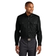 aerial view a black cornerstone(r) long sleeve select ripstop shirt, image 1 of 5