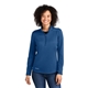 aerial view a cobalt blue eddie bauer(r) womens smooth mid layer fleece 1/2- zip, image 1 of 5
