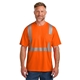 aerial view a safety orange cornerstone(r) ansi 107 class 2 segmented tape tee, image 1 of 5