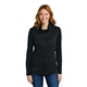 aerial view a black eddie bauer(r) womens smooth mid layer fleece full - zip, image 1 of 5