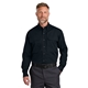 aerial view a navy blue cornerstone(r) long sleeve select tactical shirt, image 1 of 5