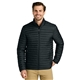 aerial view a black eddie bauer(r) packable quilted full - zip, image 1 of 5