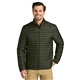 aerial view a olive green eddie bauer(r) packable quilted full - zip, image 1 of 5