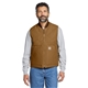 aerial view a carhartt brown carhartt (r) duck vest, image 1 of 5
