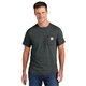 aerial view a carbon heather carhartt force(r) short sleeve pocket t - shirt, image 1 of 5