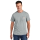 aerial view a heather grey carhartt force(r) short sleeve pocket t - shirt, image 1 of 5