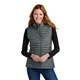 aerial view a metal grey eddie bauer(r) womens packable quilted vest, image 1 of 5