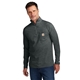 aerial view a carbon heather carhartt force(r) 1/4- zip long sleeve t - shirt, image 1 of 5