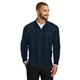 aerial view a river blue navy port authority(r) easy care 1/4- zip sweater, image 1 of 5