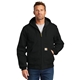 aerial view a black carhartt (r) thermal - lined duck active jac, image 1 of 5