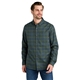 aerial view a soft olive plaid eddie bauer(r) long sleeve favorite flannel plaid shirt, image 1 of 5